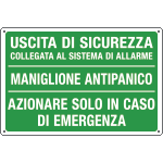 3190S - Etichetta adesiva uscita collegata sistema allarme