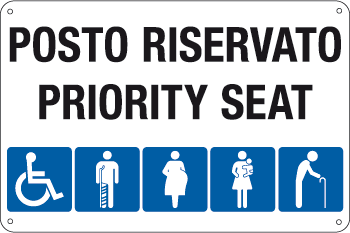 3340P - Cartello polipropilene posto riservato