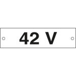 49102C - Cartello alluminio 42 VOLT