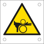 49643M - Cartello pericolo schiacciamento dita da ingranaggi