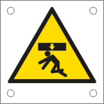 49644J - Cartello pericolo schiacciamento persona da alto