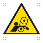 49651N - Cartello alluminio pericolo nastro tagliente