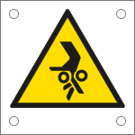 49652N - Cartello pericolo schiacciamento dita da rulli