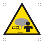 49657M - Cartello pericolo emissione fumi da saldature