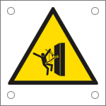 49666M - Cartello alluminio pericolo rotazione barra