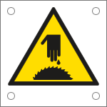 49686M - Cartello alluminio pericolo taglio da lama