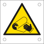 49699M - cartello alluminio pericolo avvolgimento bobina