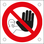 49712N - Cartello alluminio divieto accesso