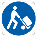 49886N - Cartello obbligo uso carrello manuale