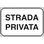 5654H - Cartello alluminio strada privata
