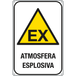 5667Y - Cartello alluminio pericolo Atmosfera esplosiva