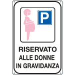 5685Y - Cartello parcheggio riservato alle donne in gravidanza