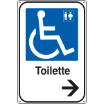 5692X - Cartello alluminio informazione Toilette disabili
