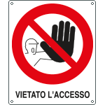 611203Y - Cartello divieto vietato l'accesso