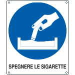 616501X - Cartello obbligo spegnere le sigarette