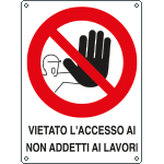 621202K - Cartello vietato accesso ai non addetti lavori