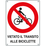622201X - Cartello divieto vietato transito biciclette