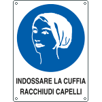 628201KS - Etichetta obbligo indossare cuffia per capelli