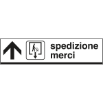 6802A - Cartello alluminio spedizione MERCI avanti