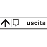 6805A - Cartello alluminio USCITA avanti