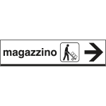 6806D - Cartello alluminio MAGAZZINO destra