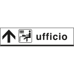 6808A - Cartello alluminio UFFICIO avanti