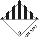 8210L - etichetta 100x120 MISCELLANEOUS DANGEROUS UN3077