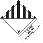 8213M - etichetta 100x130 MISCELLANEOUS DANGEROUS EN1845