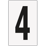 8654BN - Cartello numero 4 per contrassegnare