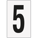 8655BN - Cartello numero 5 per contrassegnare