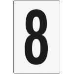 8908BN - Cartello numero 8 per contrassegnare