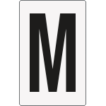 8921BN - Cartello lettera M per contrassegnare