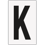 8932BN - Cartello lettera K per contrassegnare