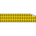 901G - Foglio n.60 etichette adesive G/N lettera G