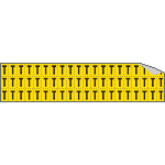 901T - Foglio n.60 etichette adesive G/N lettera T