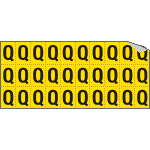 903Q - Foglio n.30 etichette adesive G/N lettera Q