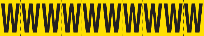 904W - Foglio n.10 etichette adesive G/N lettera W