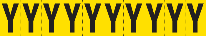 904Y - Foglio n.10 etichette adesive G/N lettera Y