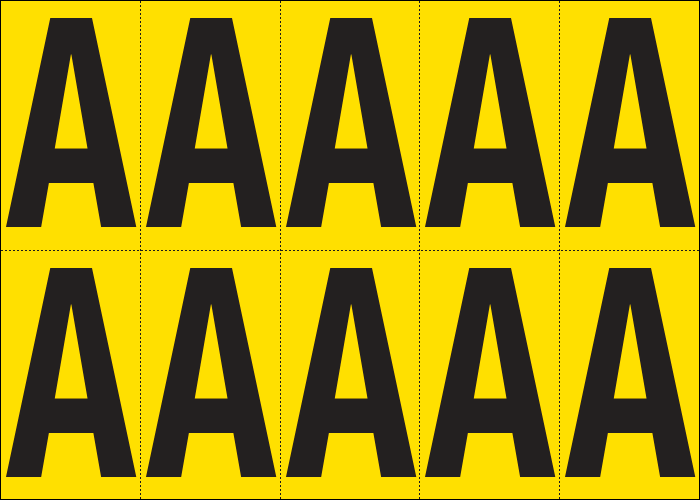 905A - Foglio n.10 etichette adesive G/N lettera A