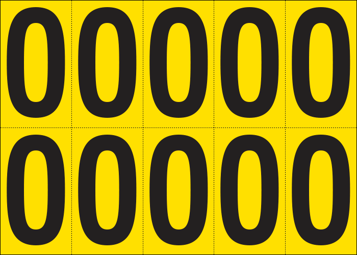 905O - Foglio n.10 etichette adesive G/N lettera O