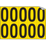 906O - Foglio n.10 etichette adesive G/N lettera O