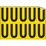 906U - Foglio n.10 etichette adesive G/N lettera U