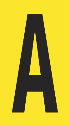 907A - Foglio n.1 etichette adesive G/N lettera A