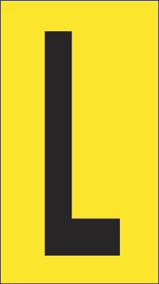 907L - Foglio n.1 etichette adesive G/N lettera L