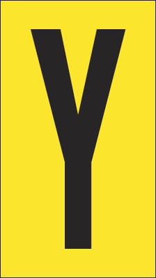 907Y - Foglio n.1 etichette adesive G/N lettera Y