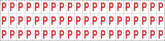 910P - Foglio n.60 etichette adesive B/R lettera P