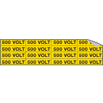 9111C - Foglio n.16 etichette adesive 500 VOLT