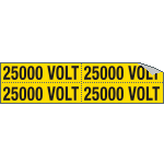 9117B - Foglio n. 4 etichette adesive 25000 VOLT