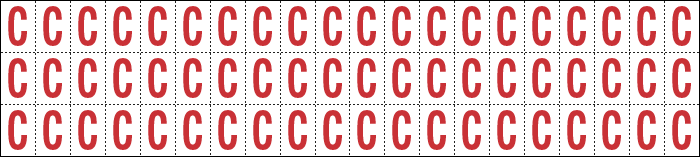 911C - Foglio n.60 etichette adesive B/R lettera C