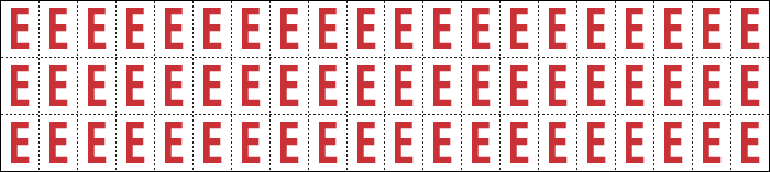 911E - Foglio n.60 etichette adesive B/R lettera E